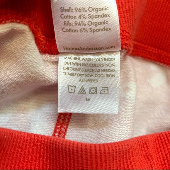 Hanna Andersson French Terry Red & White Bow Print Sweatpant Joggers - Picture 10 of 11